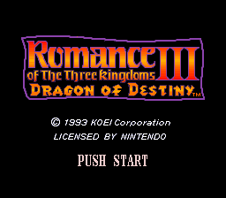 Super Nintendo (SNES) Games > Romance of the Three Kingdoms III 